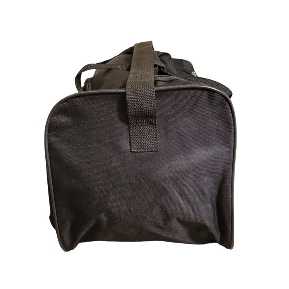 Duffle Bag Black Zipper Opening and Outside Pocket Large 22 x 12 x 12 - Picture 6 of 11